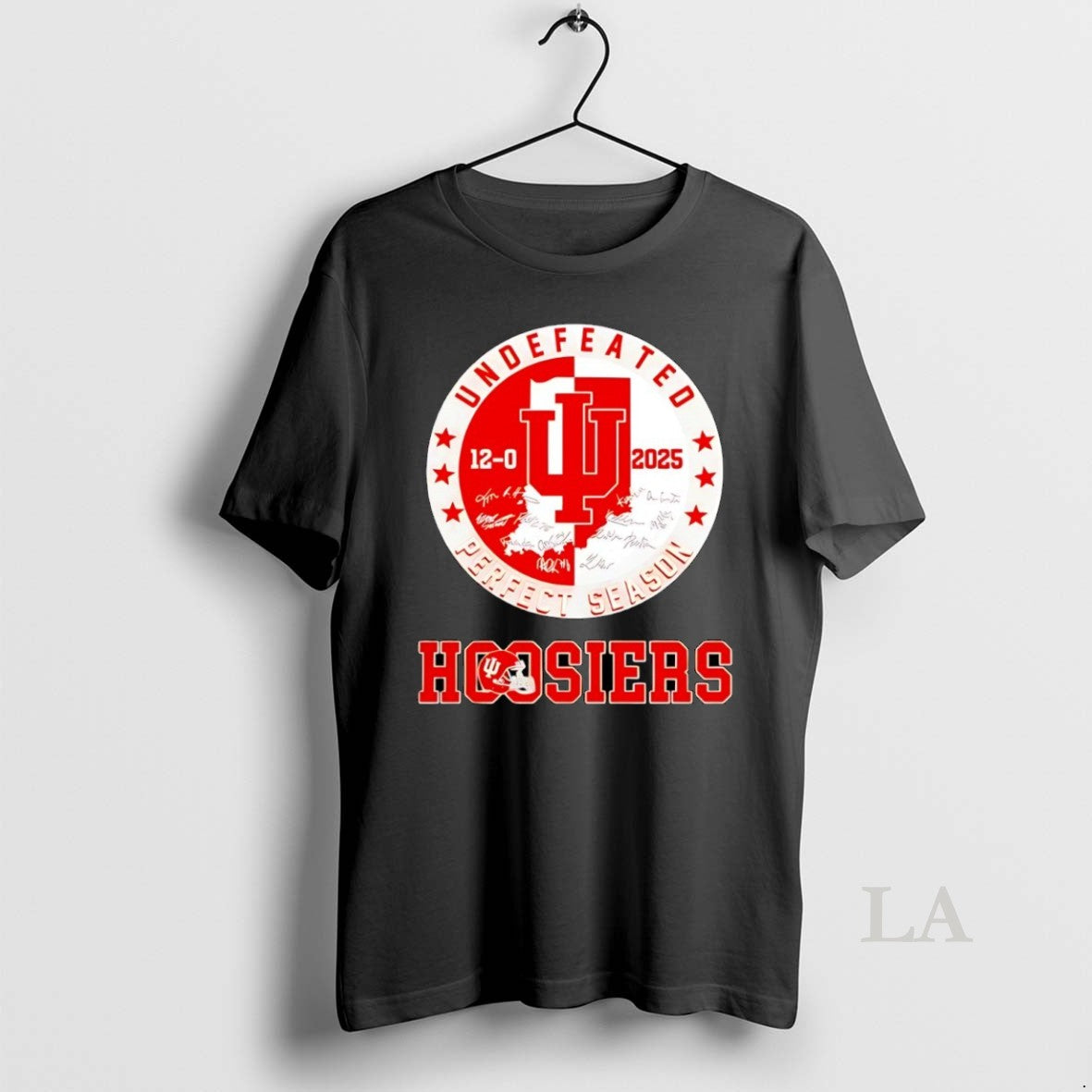 Original Hoosiers Undefeated 2025 Perfect Season Signature T-Shirts, Hoodie, Sweatshirt | HypeCrazeTee.com