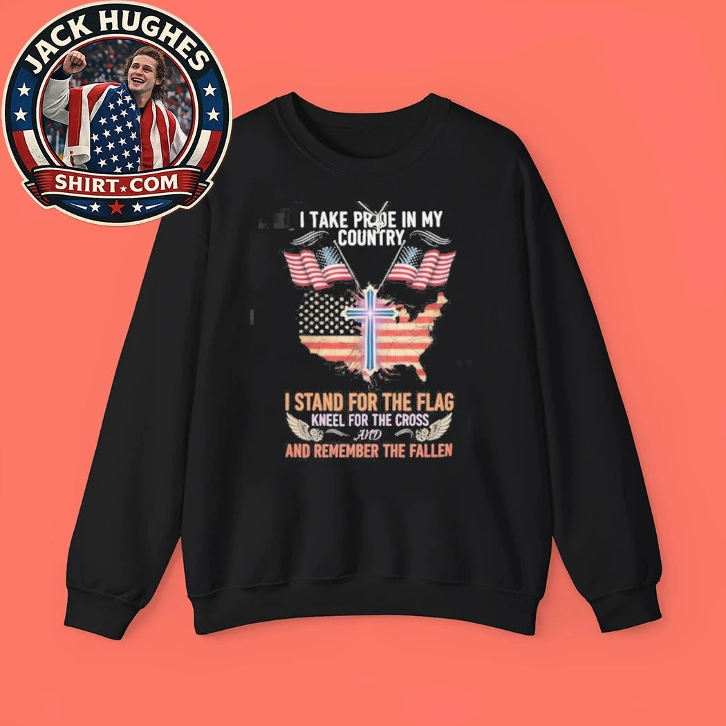 Original I Take Pride In My Country Kneel For The Cross Veteran Shirt