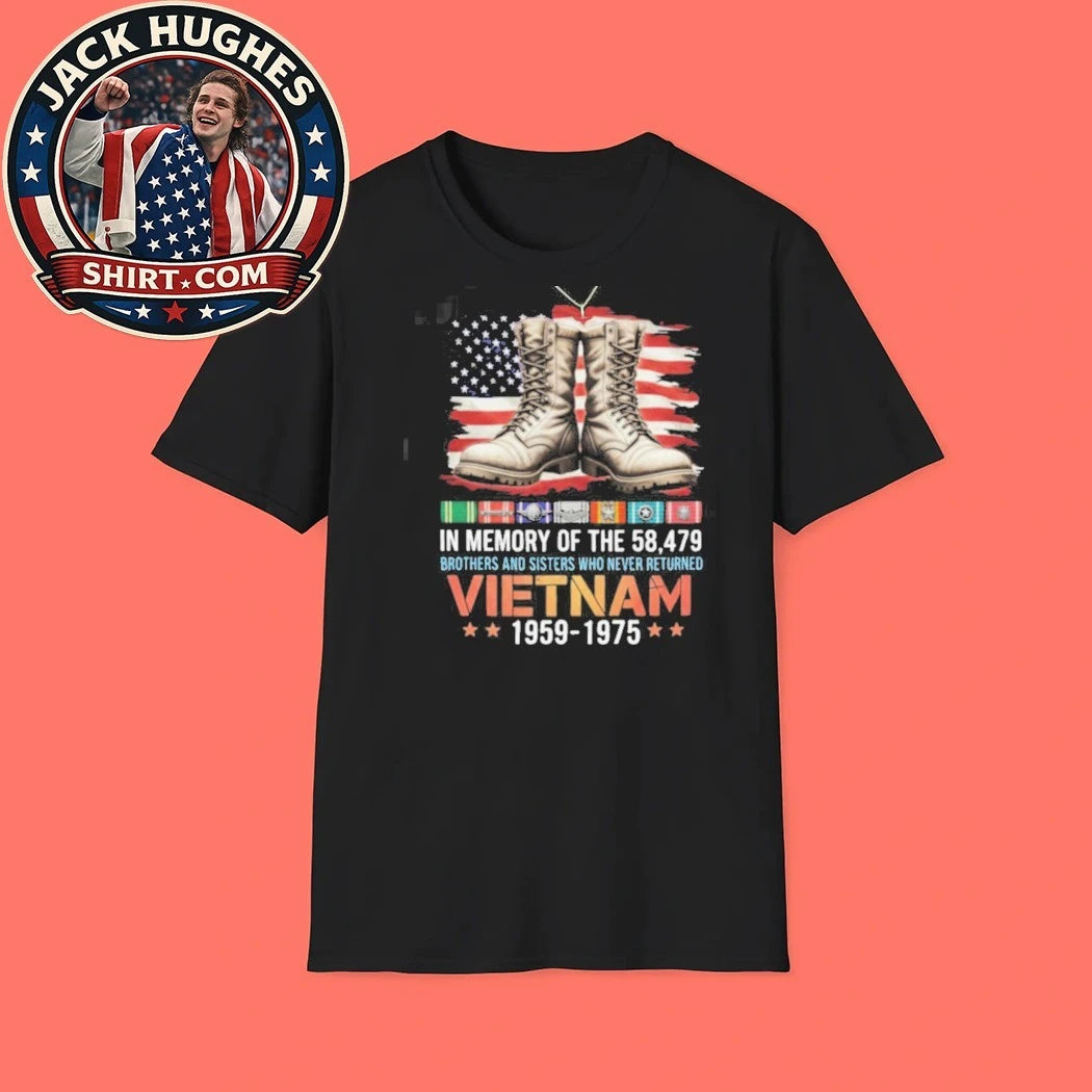 Original In Memory Of The 58479 Vietnam Veterans Memorial Boots Shirt