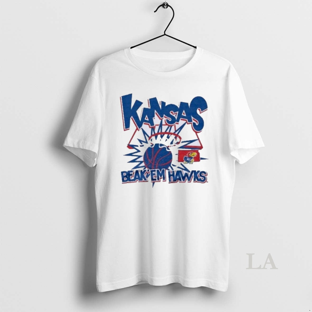 Original Kansas Basketball Slam Beak Em Hawks T-Shirts, Hoodie, Sweatshirt | HypeCrazeTee.com