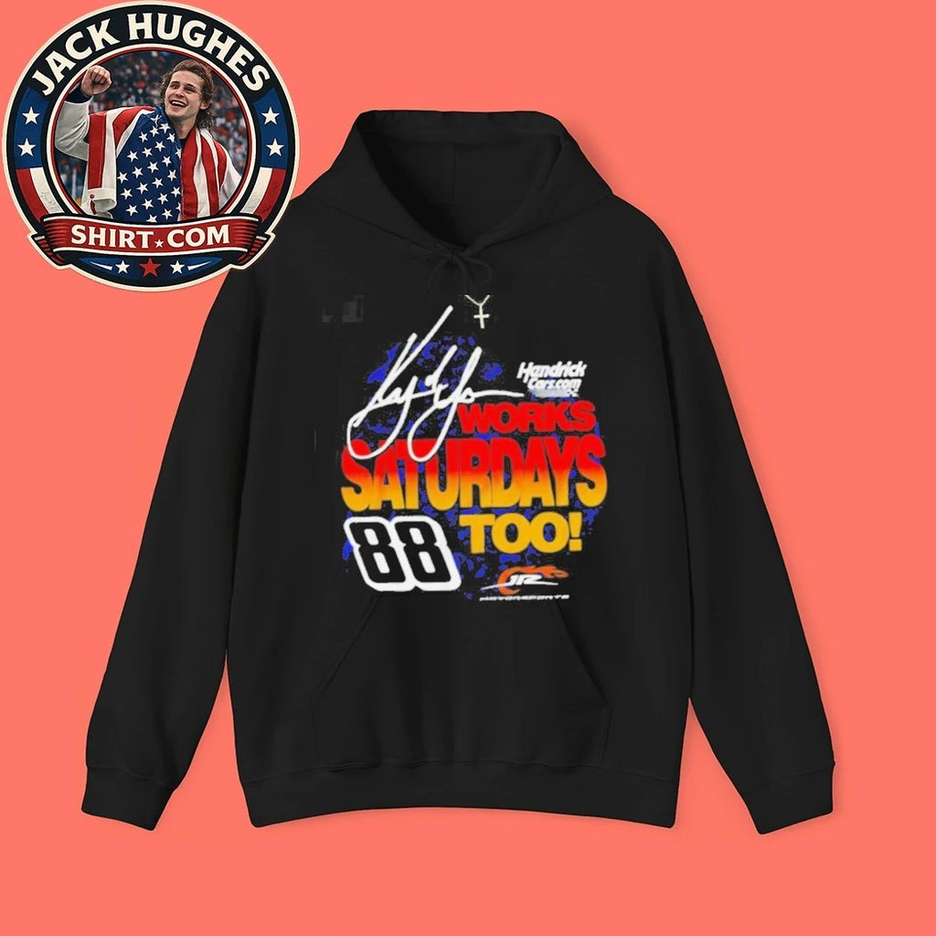 Original Kyle Larson Hendrick Cars Works Saturdays Too Jr Motorsports Number 88 Shirt