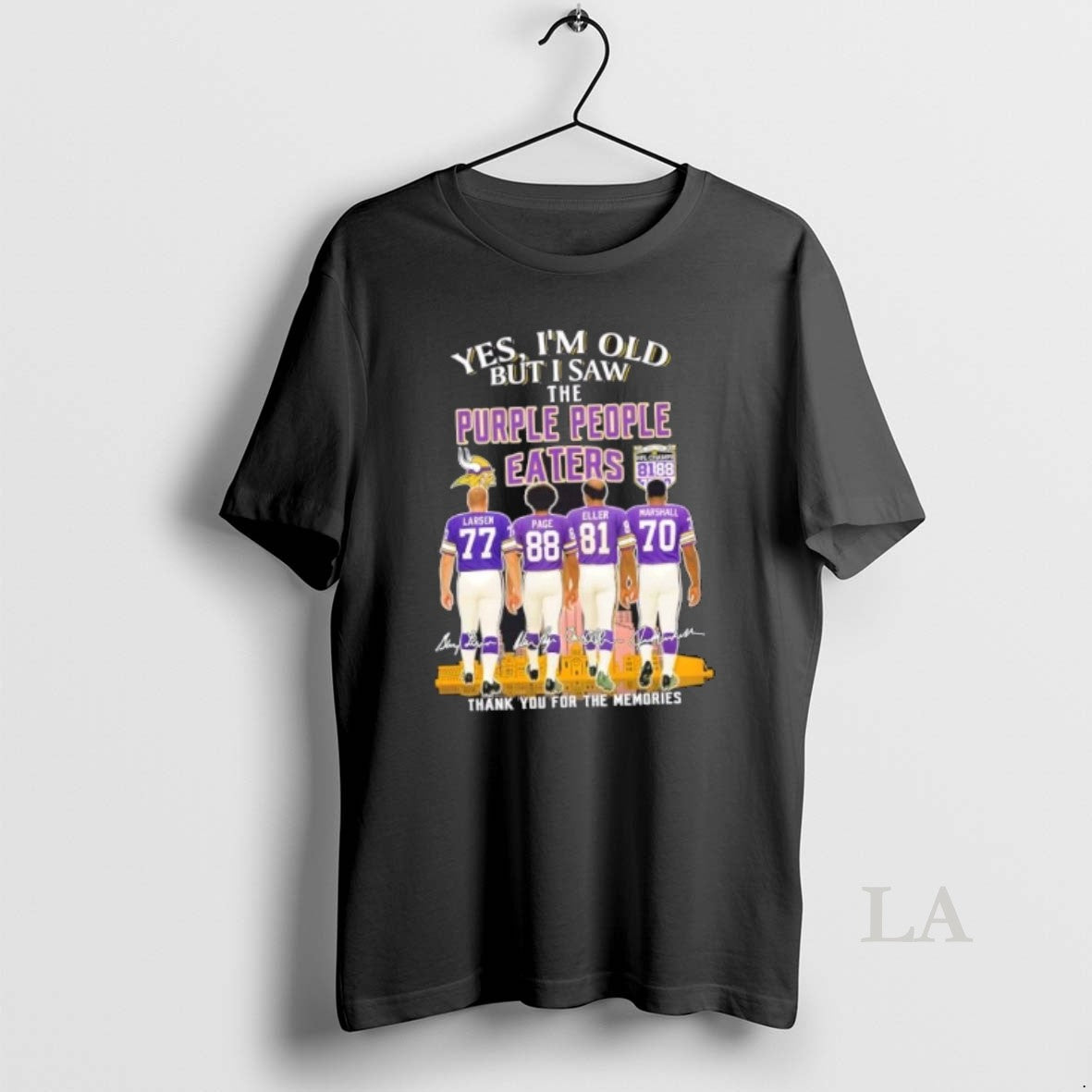 Original Larsen Page Eller Marshall Minnesota Vikings Yes Im Old But I Saw The Purple T-Shirts, Hoodie, Sweatshirt