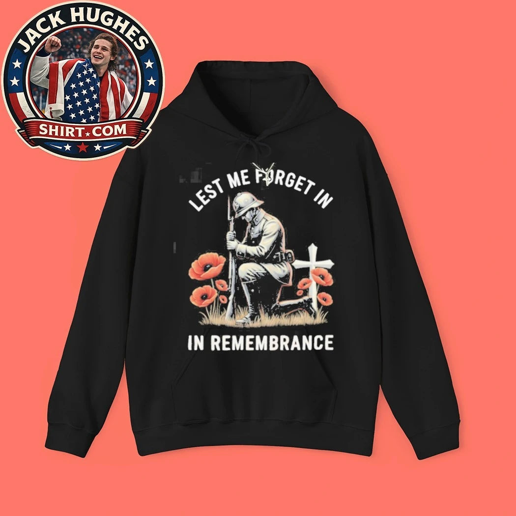 Original Lest We Forget Remembrance Kneeling Soldier Amp Red Poppies Shirt
