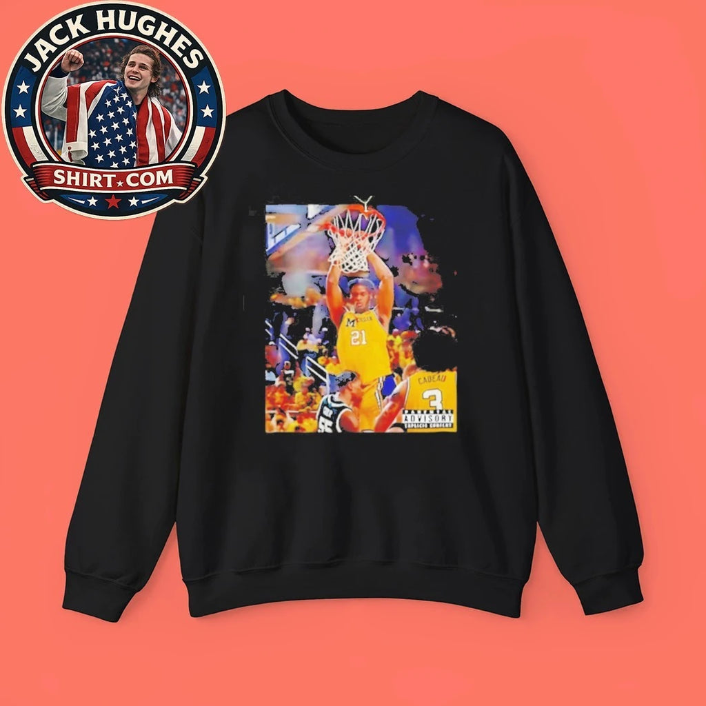 Original Michigan Basketball Khani Rooths Slam Dunk Poster Shirt