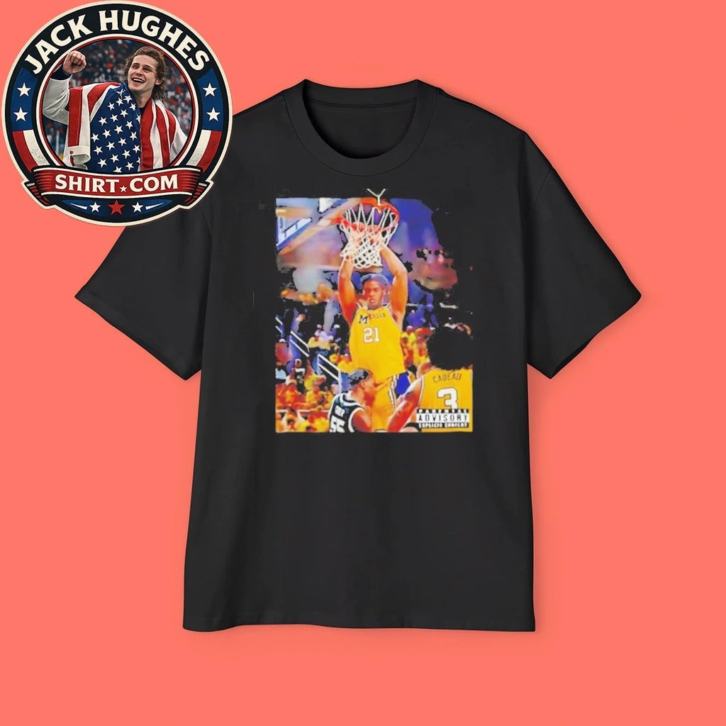 Original Michigan Basketball Khani Rooths Slam Dunk Poster Shirt