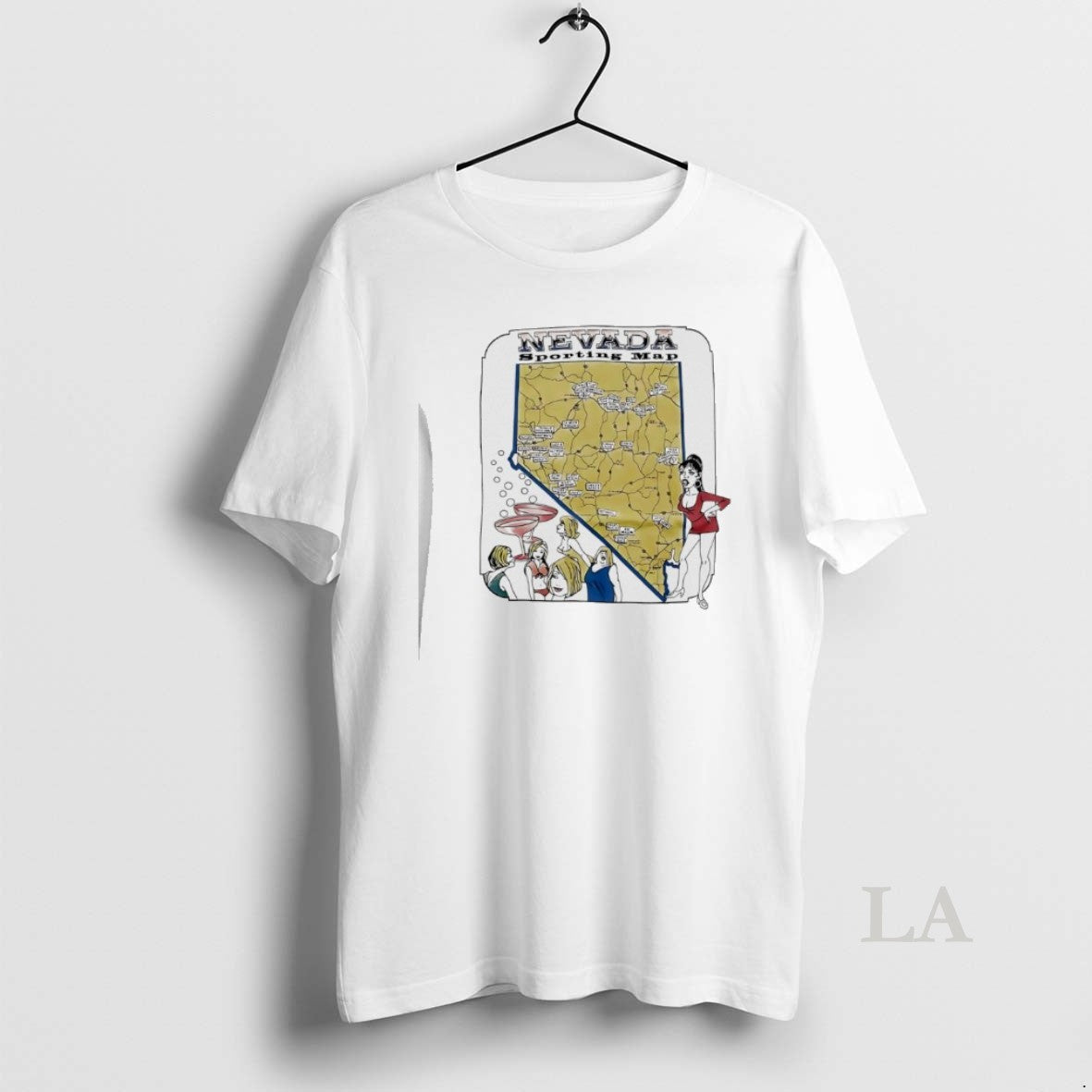 Original Nevada Sporting Map Cartoon Vintage T-Shirts, Hoodie, Sweatshirt | HypeCrazeTee.com