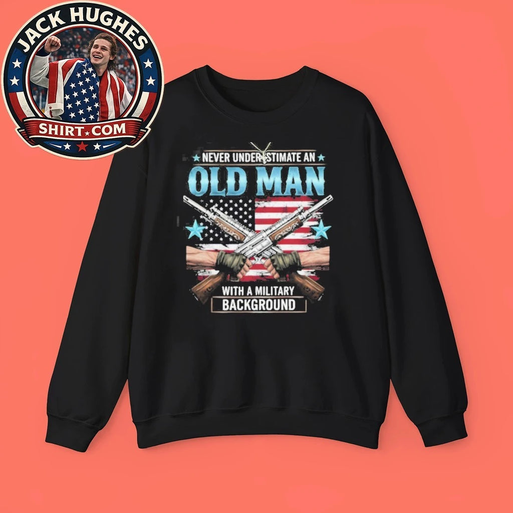 Original Never Underestimate An Old Man With A Military Background Shirt