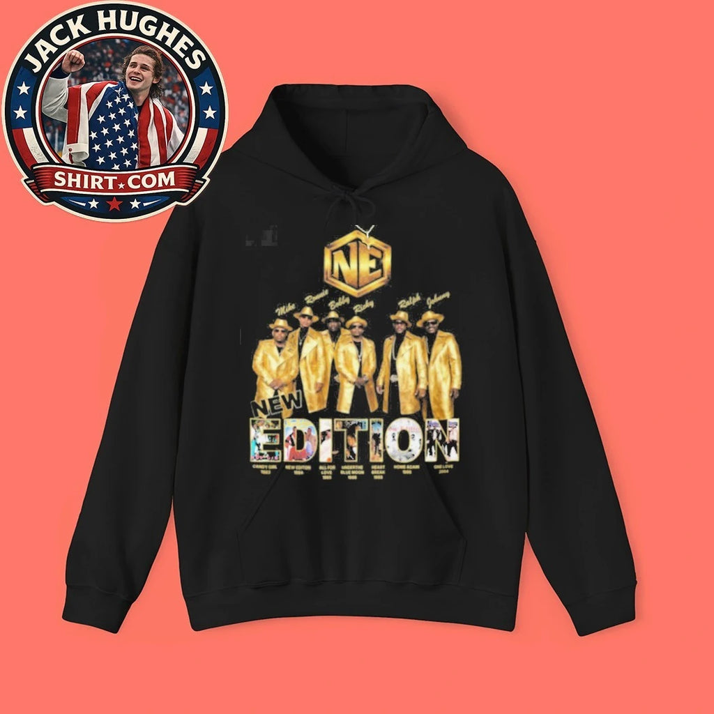 Original New Edition Legacy Gold Suits Group Photo R And B Fan Shirt