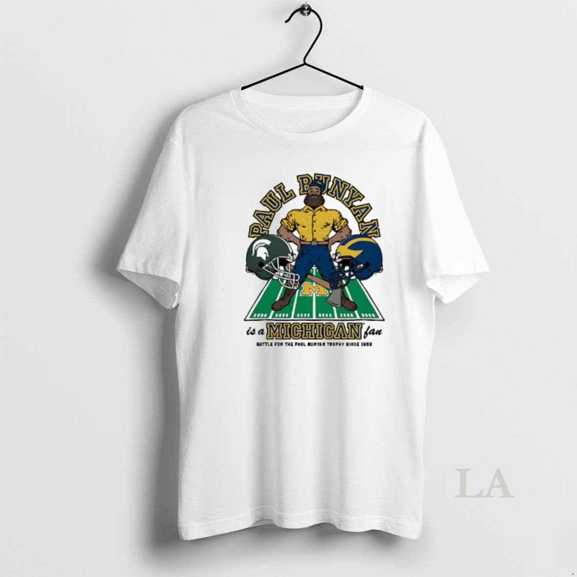 Original Paul Bunyan Michigan State And Wolverines Helmet T-Shirts, Hoodie, Sweatshirt | HypeCrazeTee.com