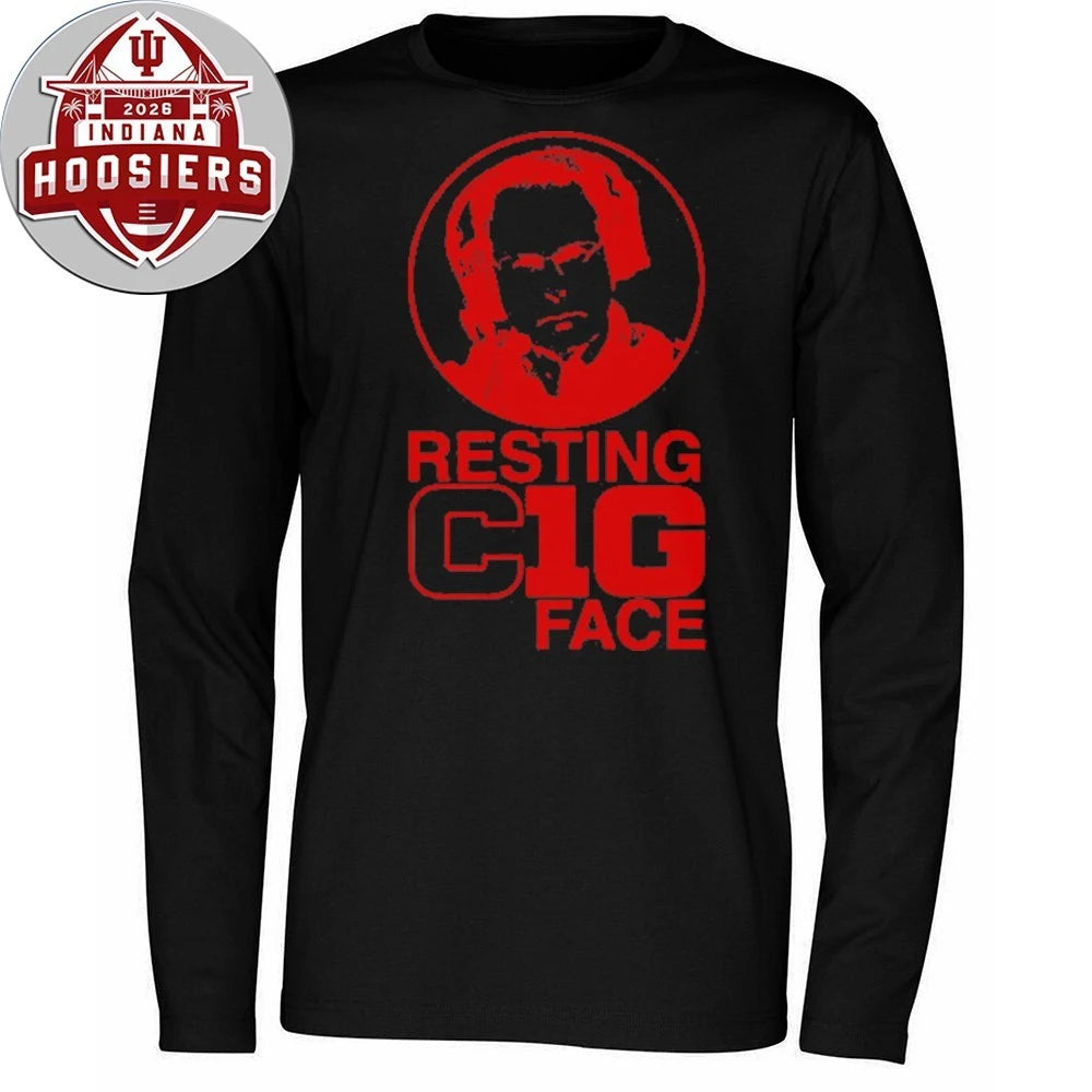 Original Resting Cig Face – Cignetti Hoosiers Coach 2026 Hooded Shirt