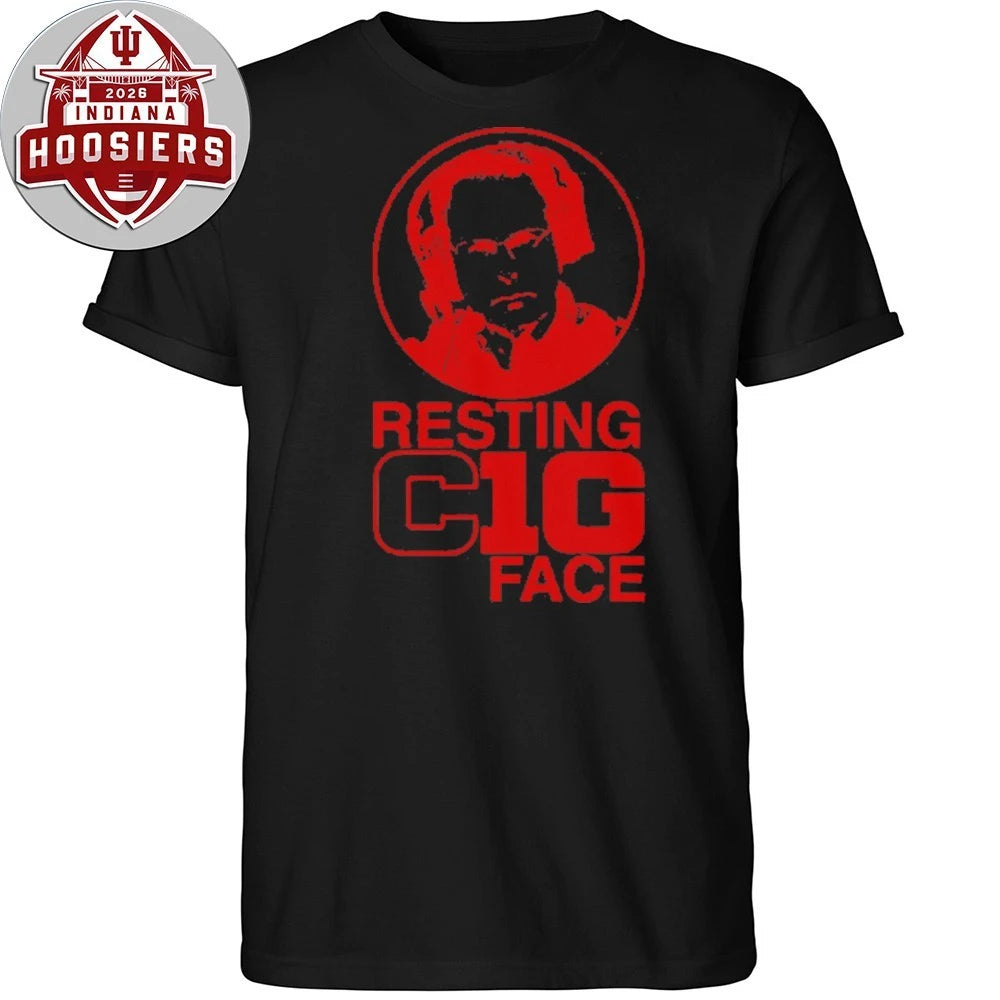 Original Resting Cig Face – Cignetti Hoosiers Coach 2026 Hooded Shirt