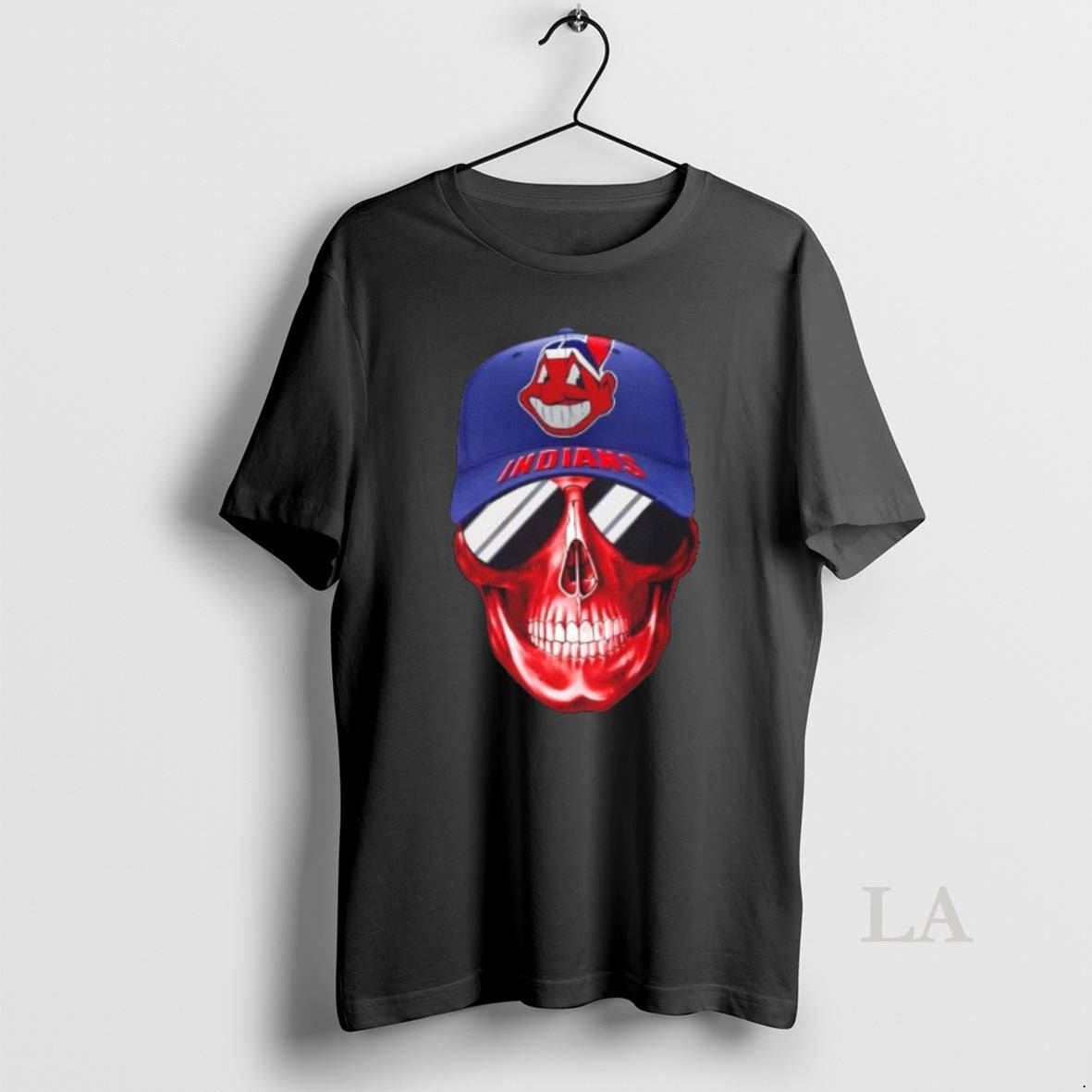 Original Skull Wearing A Cap Cleveland Indians And Smiling With Fans T-Shirts, Hoodie, Sweatshirt | HypeCrazeTee.com