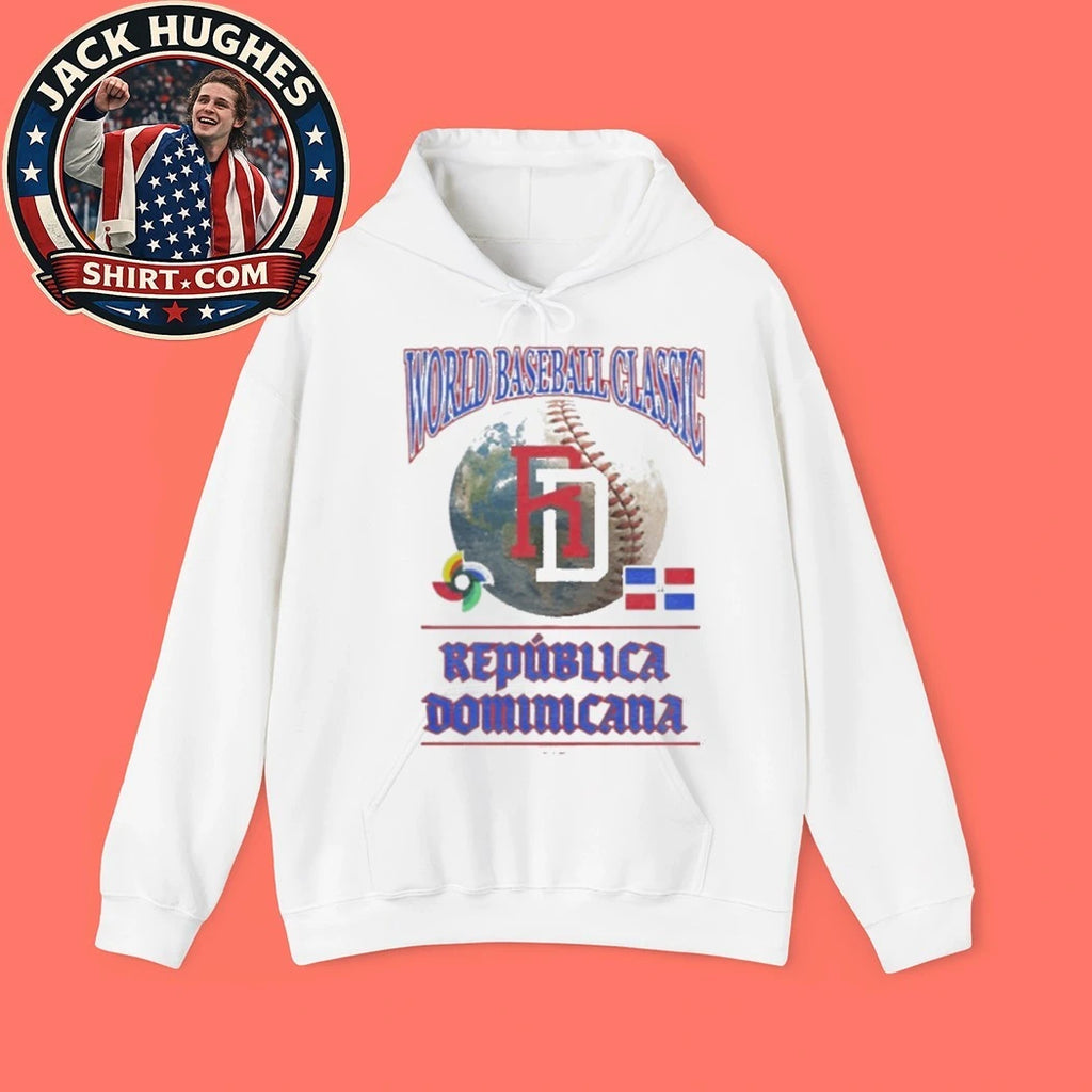Original World Baseball Classic Republica Dominicana Dr Flag Baseball Shirt
