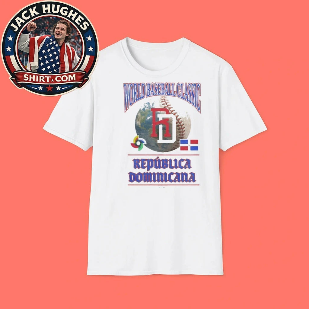 Original World Baseball Classic Republica Dominicana Dr Flag Baseball Shirt