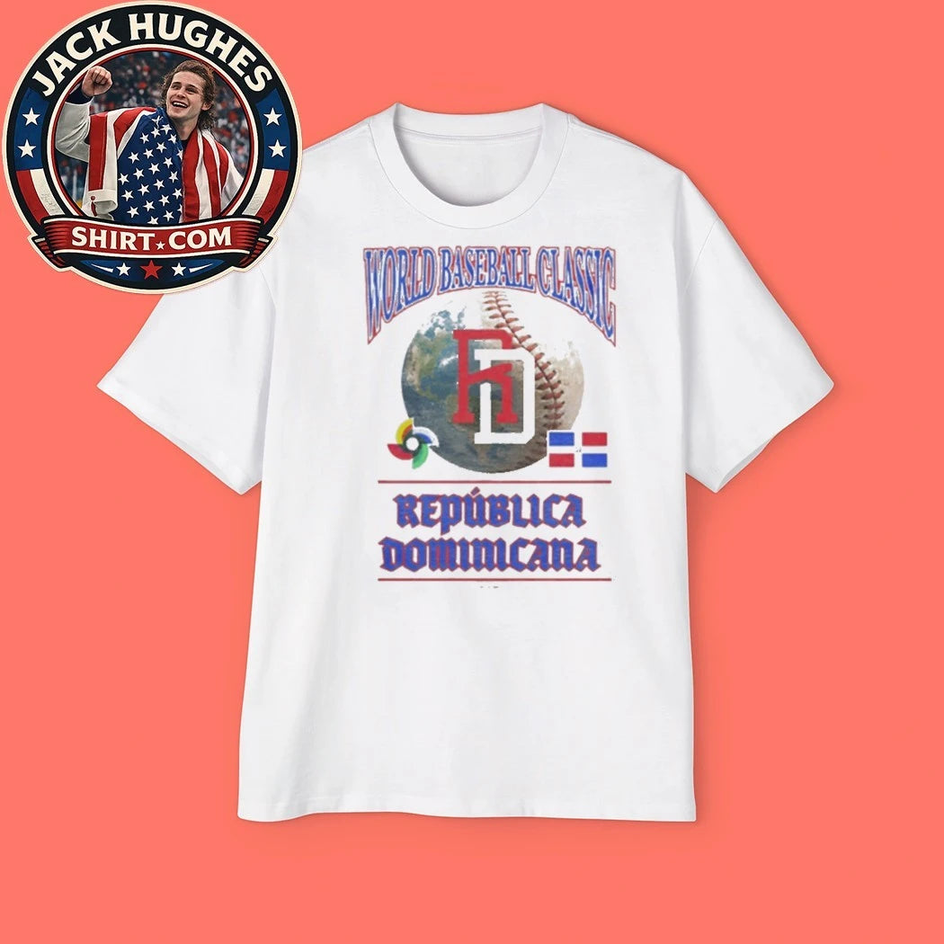 Original World Baseball Classic Republica Dominicana Dr Flag Baseball Shirt