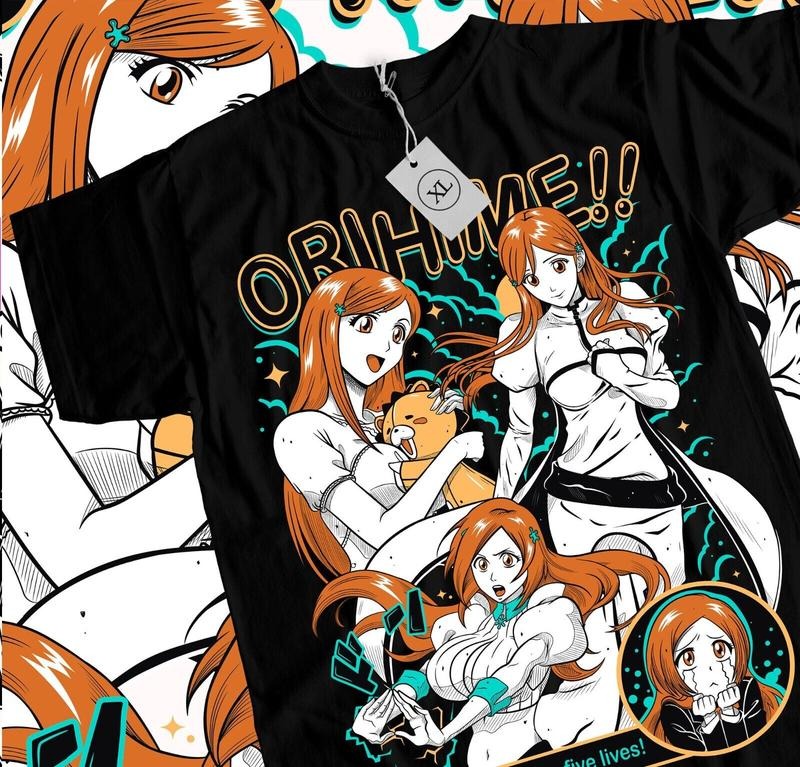 Orihime Inoue T-Shirt S-4XL Zaraki Kenpachi Bleach Anime Ichigo Aizen Shirt Tshirt S-4XL Hoodie, Sweatshirt
