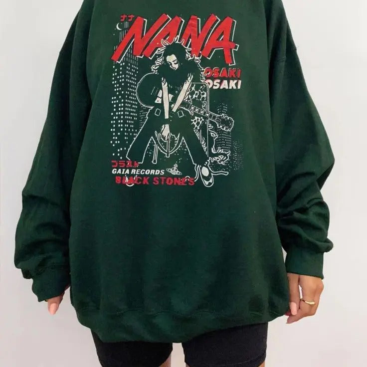 Osaki Nana Sweatshirt - Black Stones Anime Unisex Tee, Manga Fan Apparel Hoodie | HypeCrazeTee.com