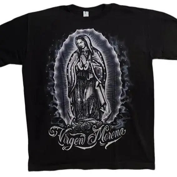 Our Lady Of Guadalupe Virgin Mary Virgen Morena T-shirt Graphic Tee Tops Underwear Crewneck Menswear Tshirt Streetwear...