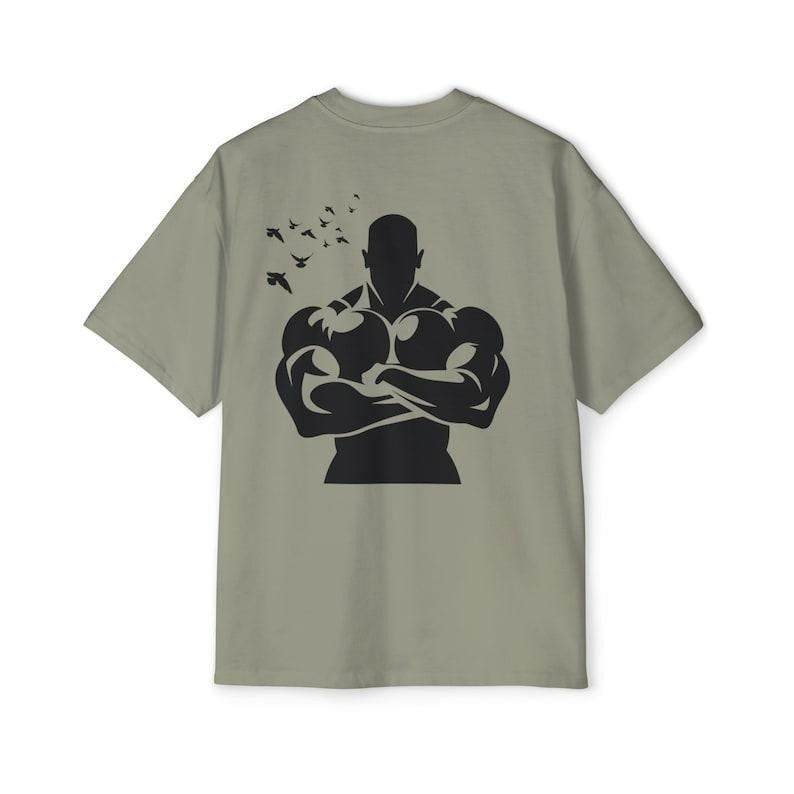 Oversized Gym Pump Cover, Muscle Man Dove Design, Comfort Colors Workout Shirt, Cool Gym Shirt, Weightlifting T-shirt...