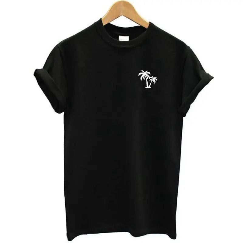 PALM TREE || Pocket Print || Unisex T-Shirt | Certified Organic Cotton || Ethical Unisex T-Shirt Hoodie, Sweatshirt
