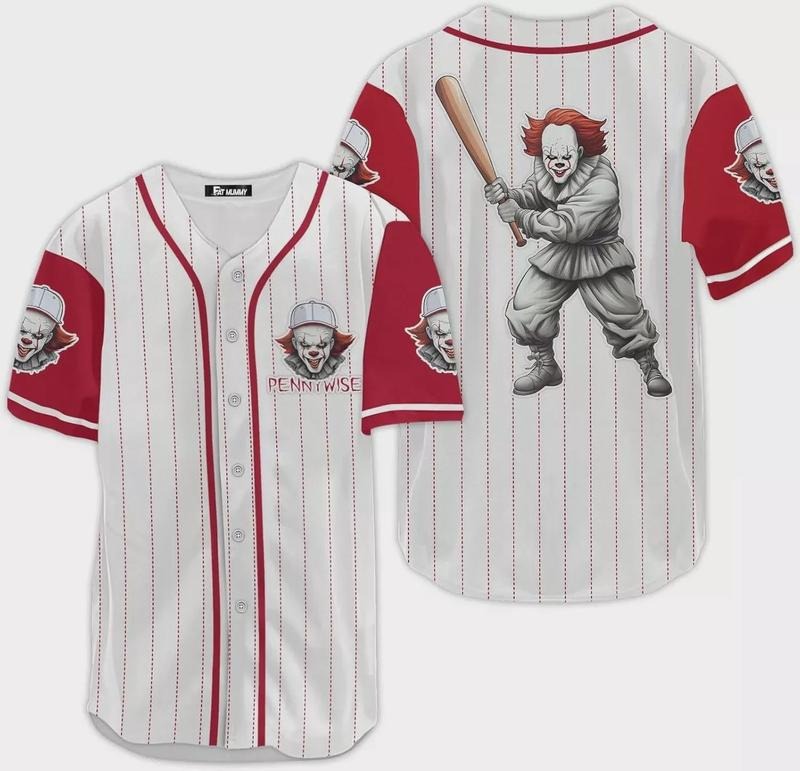 PENNYWISE BASEBALL MEN'S SHORT SLEEVE HORROR MOVIE SHIRT Hoodie, Sweatshirt | HypeCrazeTee.com