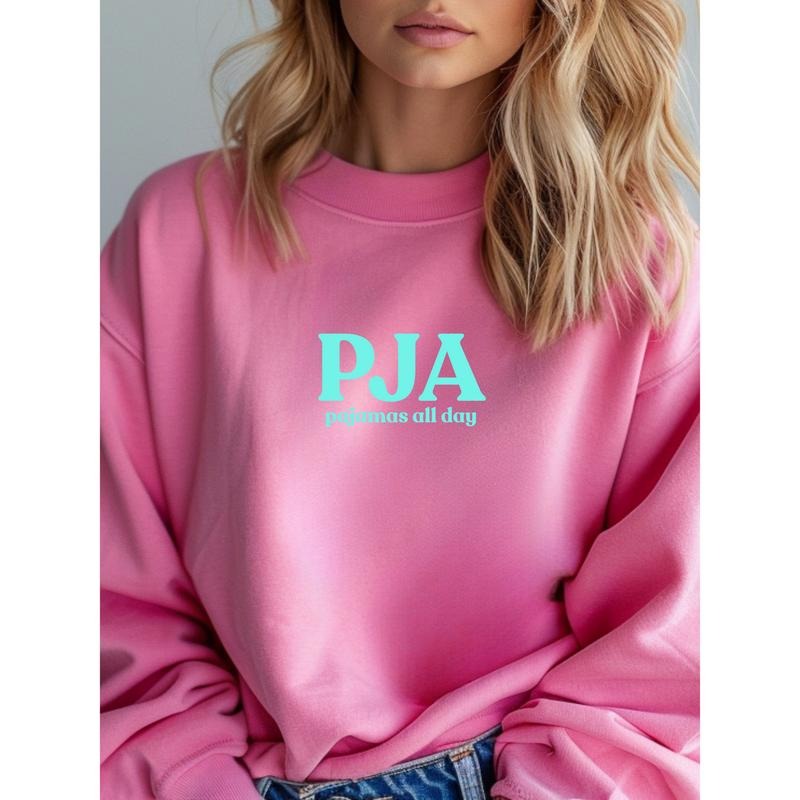 PJA (Pajamas All Day) Embroidered Sweatshirt T-Shirts, Hoodie | HypeCrazeTee.com