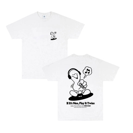 DISCO ONLY 'Play It Twice V6' Tee - White