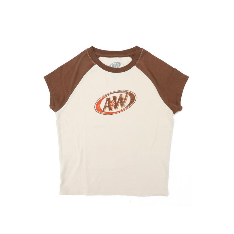 PacSun Women's A&W Logo Baby Raglan T-Shirt Hoodie, Sweatshirt | HypeCrazeTee.com