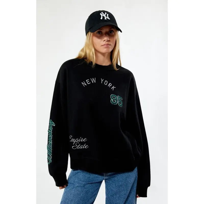 PacSun Women's Empire State NY Crew Neck Sweatshirt T-Shirts, Hoodie | HypeCrazeTee.com
