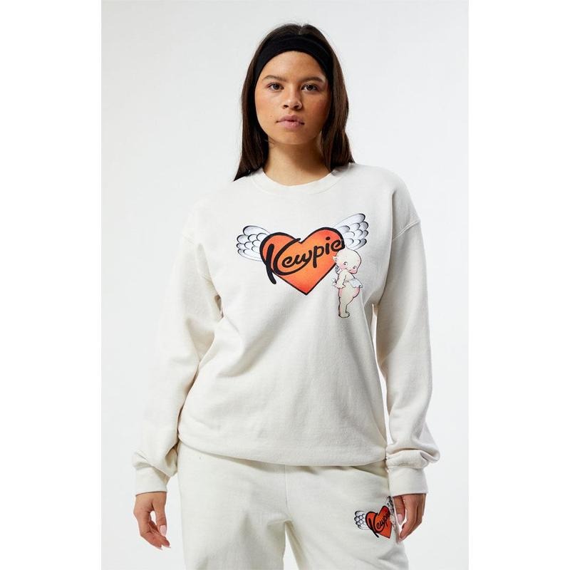 PacSun Women's Kewpie Logo Heart Crew Neck Sweatshirt T-Shirts, Hoodie | HypeCrazeTee.com