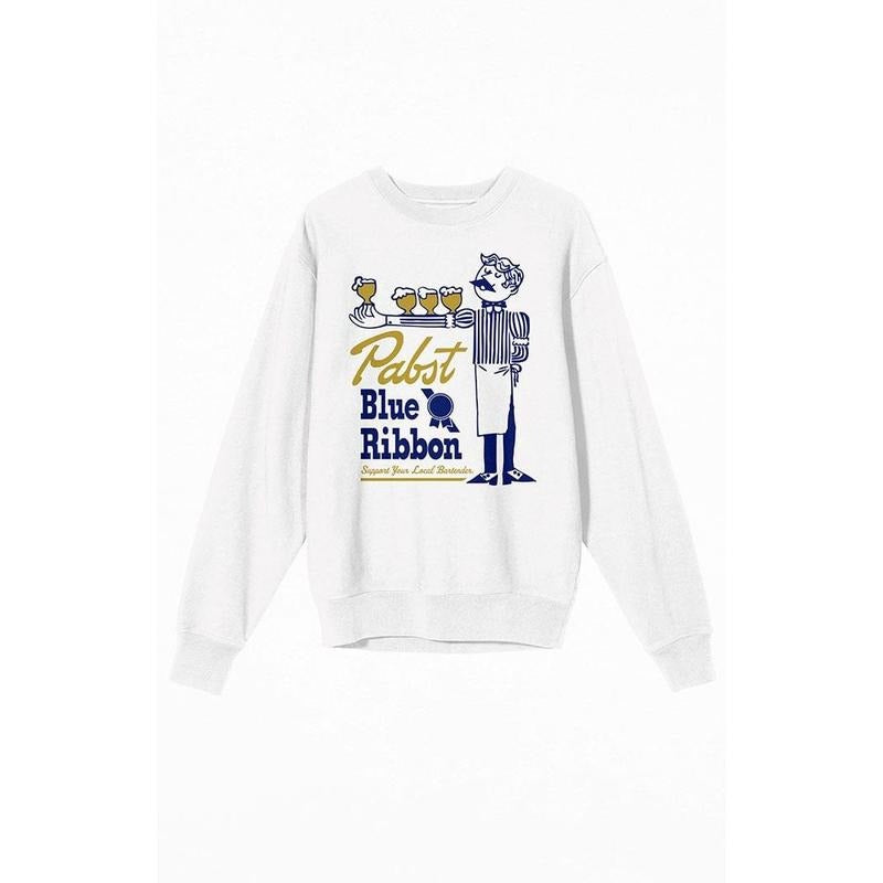 PacSun Women's Pabst Blue Ribbon Bartender Sweatshirt T-Shirts, Hoodie | HypeCrazeTee.com