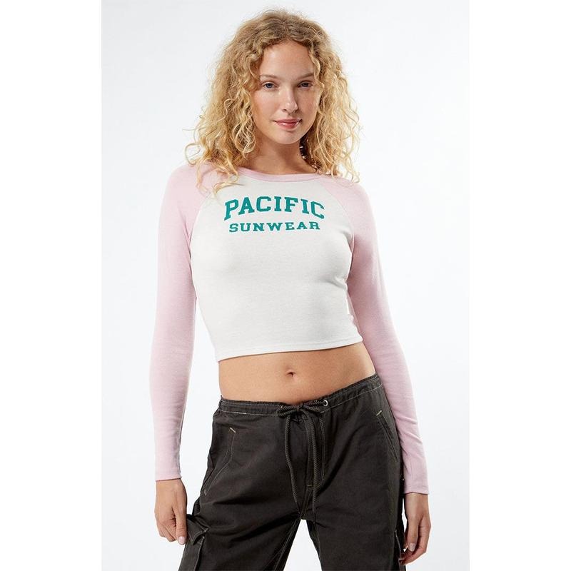 PacSun Women's Pacific Sunwear Arch Long Sleeve T-Shirt Hoodie, Sweatshirt | HypeCrazeTee.com