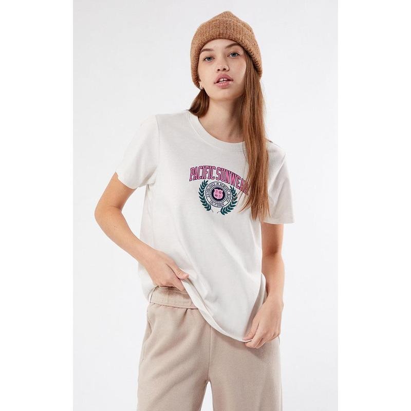 PacSun Women's Pacific Sunwear Crest Relaxed Vintage T-Shirt Hoodie, Sweatshirt | HypeCrazeTee.com