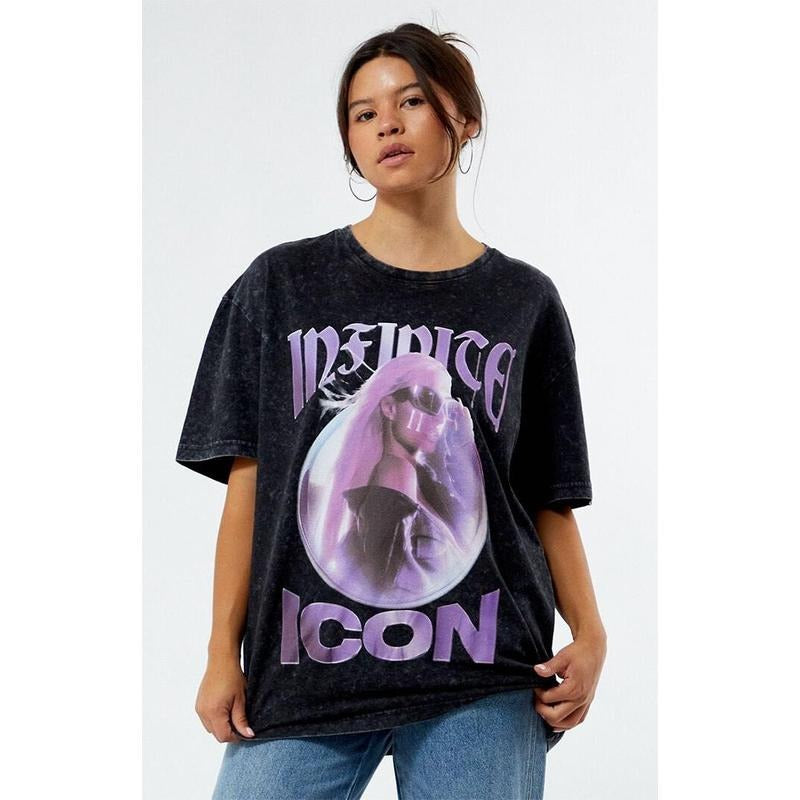 PacSun Women's Paris Hilton Infinite Icon Chrome Oversized T-Shirt Hoodie, Sweatshirt | HypeCrazeTee.com