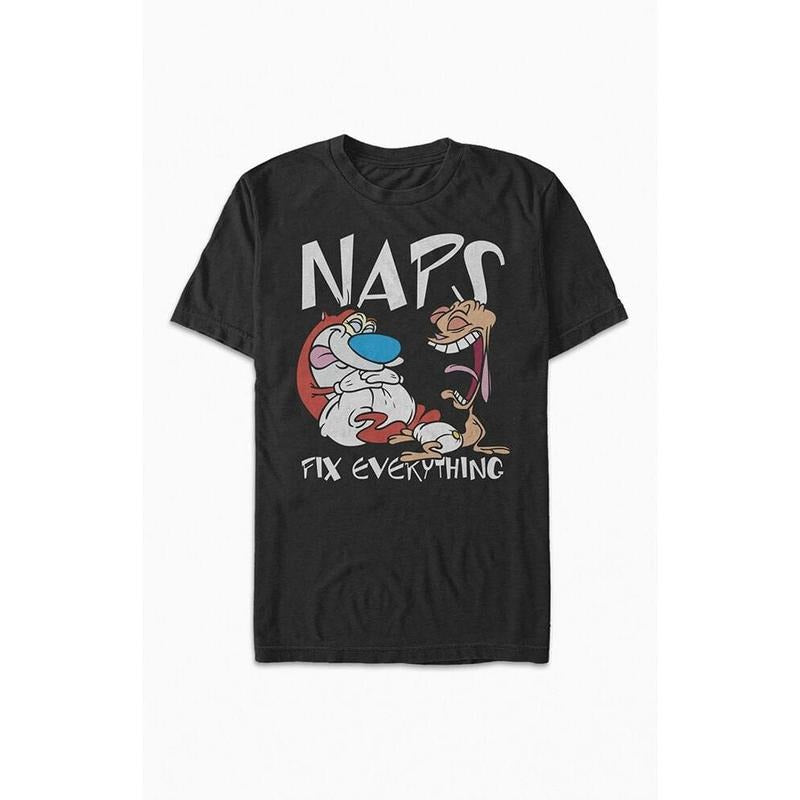 PacSun Women's Ren And Stimpy Nap T-Shirt Hoodie, Sweatshirt | HypeCrazeTee.com