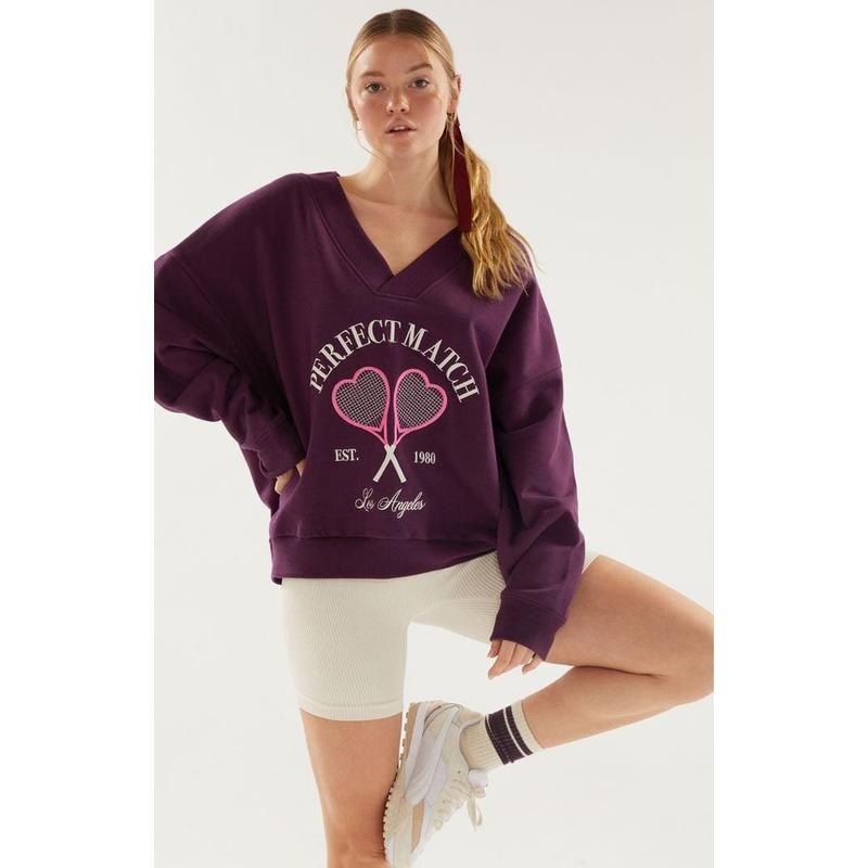 PacSun Women's Valentine V-Neck Sweatshirt T-Shirts, Hoodie | HypeCrazeTee.com