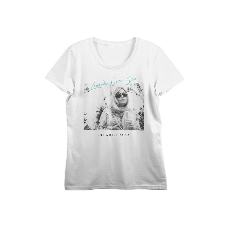 PacSun Women's White Lotus Tanya McQuoid Legends Never Die T-Shirt Hoodie, Sweatshirt | HypeCrazeTee.com