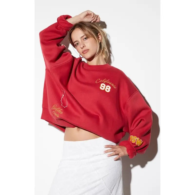 Pacsun Women's Golden State Crew Neck Sweatshirt T-Shirts, Hoodie | HypeCrazeTee.com