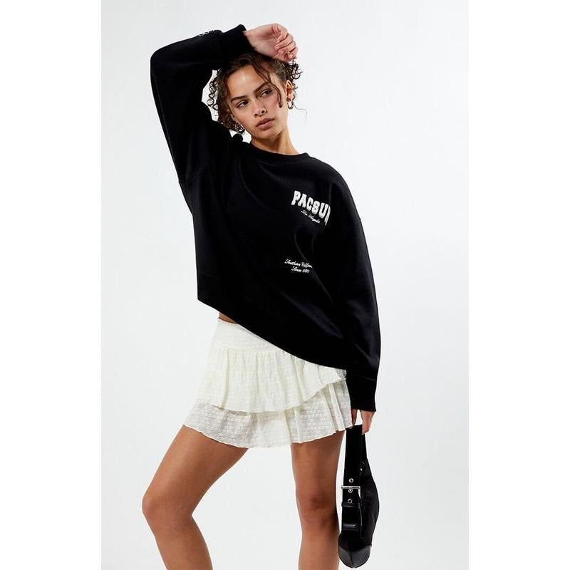 Pacsun Women's Los Angeles Embroidered Crew Neck Sweatshirt T-Shirts, Hoodie | HypeCrazeTee.com