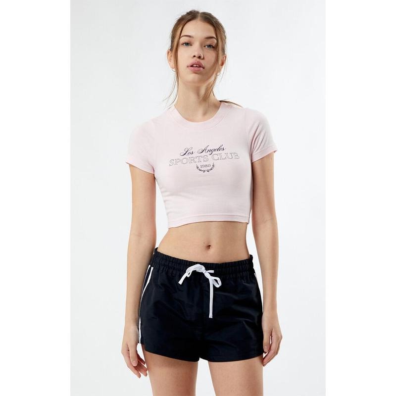 Pacsun Women's Los Angeles Sports Club Baby T-Shirt Hoodie, Sweatshirt | HypeCrazeTee.com
