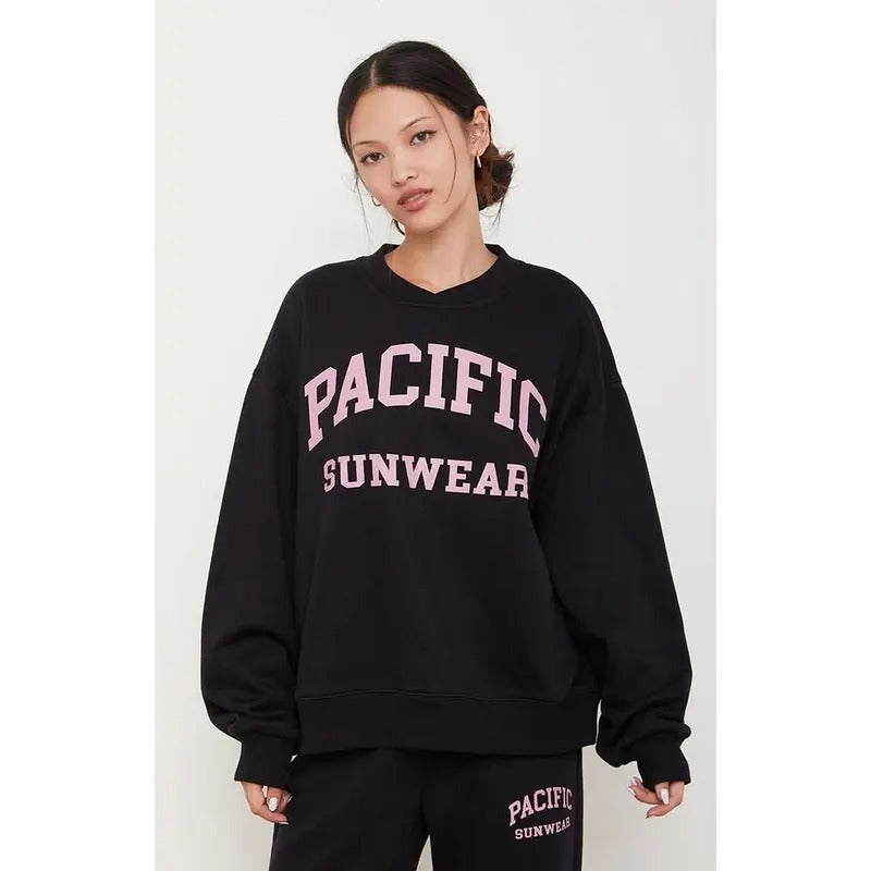 Pacsun Women's Pacific Sunwear Varsity Crew Neck Sweatshirt T-Shirts, Hoodie | HypeCrazeTee.com