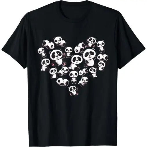 Panda Shirt Cute Panda Panda Bear Lover Heart Made USA T-Shirts, Hoodie, Sweatshirt