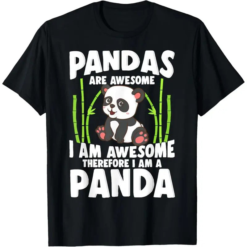 Panda Shirt Cute Panda Tshirt Pandas Are Awesome Panda Bear T-Shirt Made in USA Hoodie, Sweatshirt | HypeCrazeTee.com