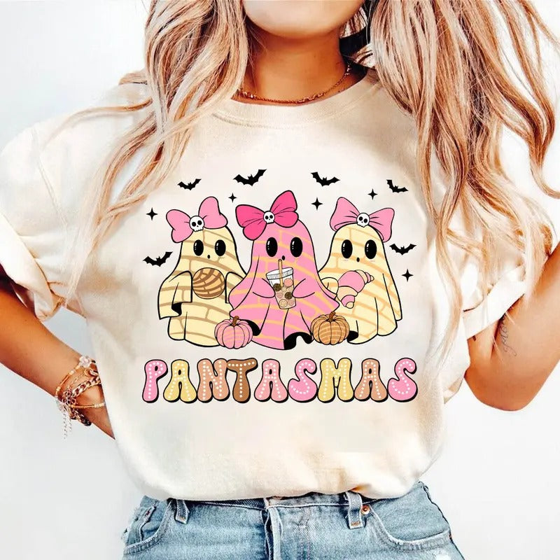 Pantasmas Mexican Ghost Shirt, Spooky Conchas Shirt, Pantasmas Shirt, Cute Ghost Shirt, Coquette Ghost Shirt, Mexican...