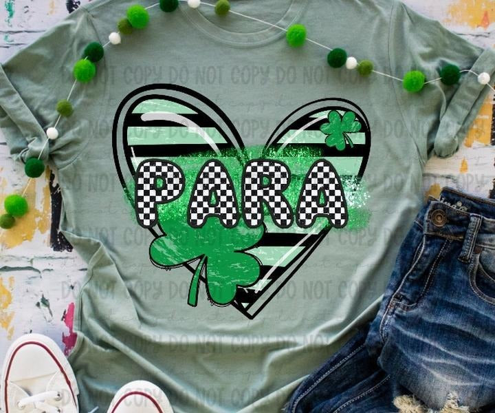 Para Clover Heart DTF Transfers - THIS IS NOT A SHIRT Hoodie, Sweatshirt | HypeCrazeTee.com