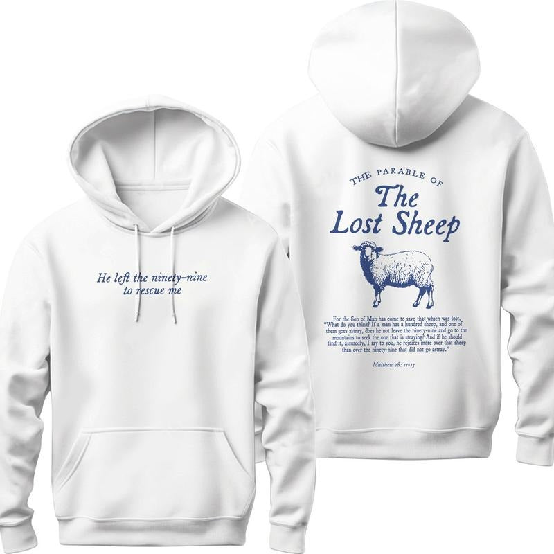 Parable of the Lost Sheep Bible Verse Crewneck Faith Based Clothing Worship Gospel Sweatshirt Minimalist Christian...