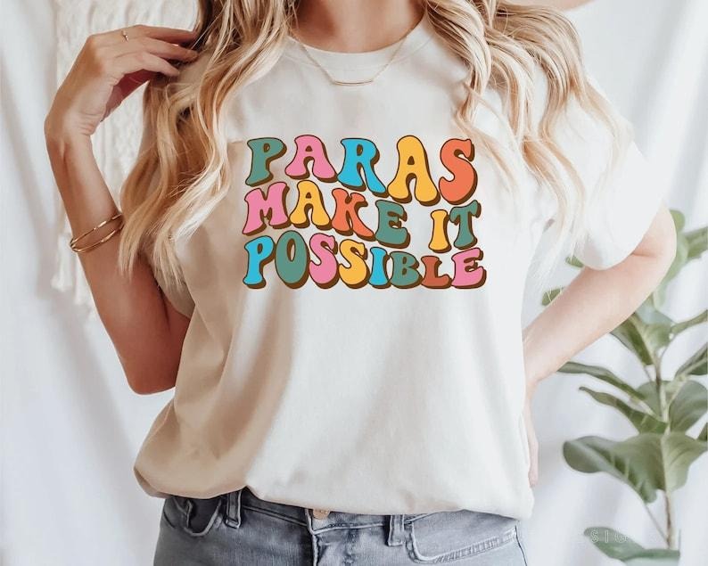 Paraprofessional Shirt, SPED Teacher Assistant Gift, Teacher Aide Shirt, Retro Shirt for Teacher Assistant, Paraeducator...