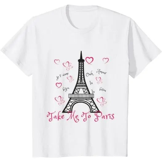 Paris Eiffel Tower T-shirt- "Take me to Paris" T-Shirt Made in USA Hoodie, Sweatshirt | HypeCrazeTee.com