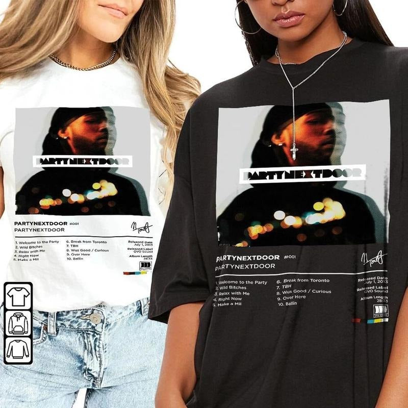 PartyNextDoor Album Tracklist Shirt, PartyNextDoor Vintage Album Shirt Hoodie, Sweatshirt | HypeCrazeTee.com