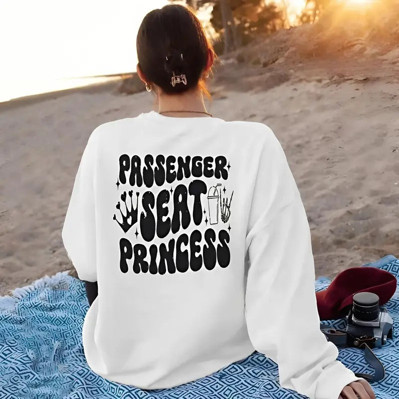 Passenger Seat Princess Shirt, Passenger Princess Shirt, Funny Shirt, Sketelon Halloween Shirt Hoodie, Sweatshirt
